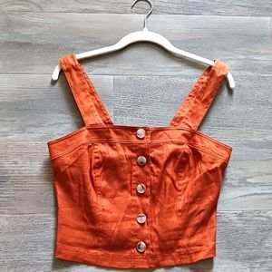 📍📍!Banana Republic Orange Crop Top
